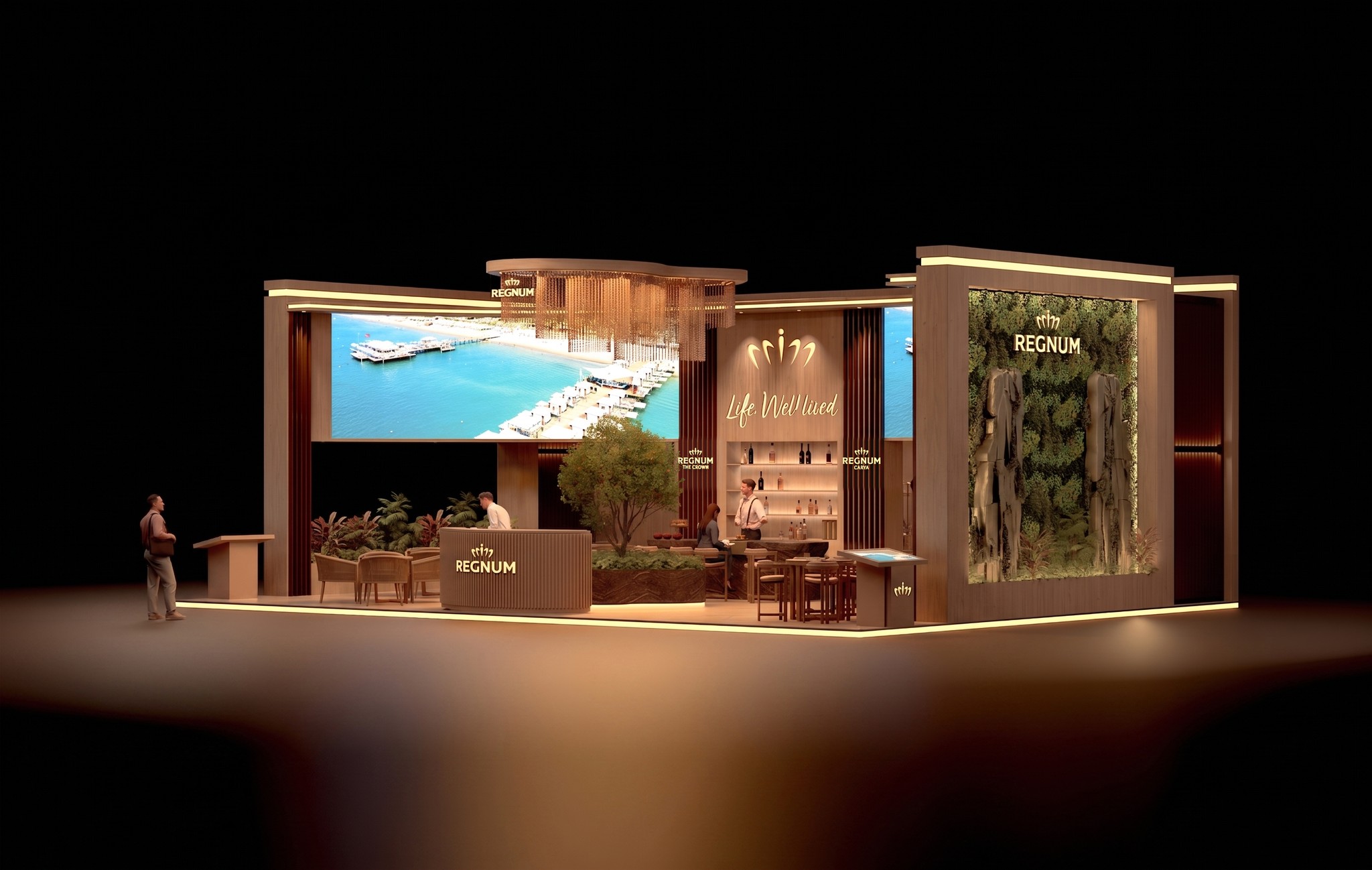 Regnum Carya Dubai exhibition stand, wide view